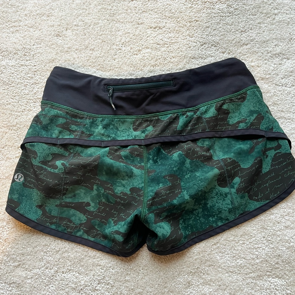 Lululemon speed up shorts size 2